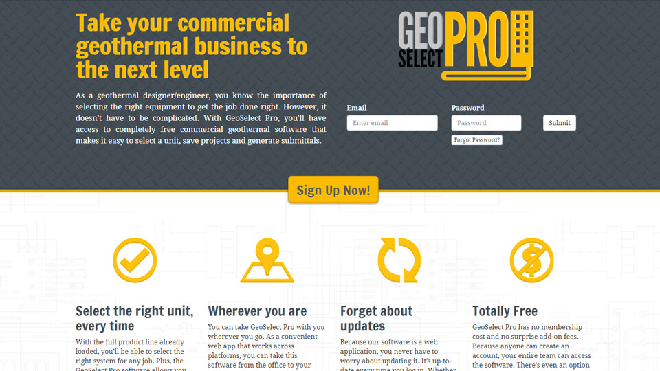 geo select pro Application Design Support