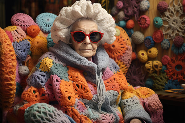 knit grandma sm Heat Pump Clothing Line