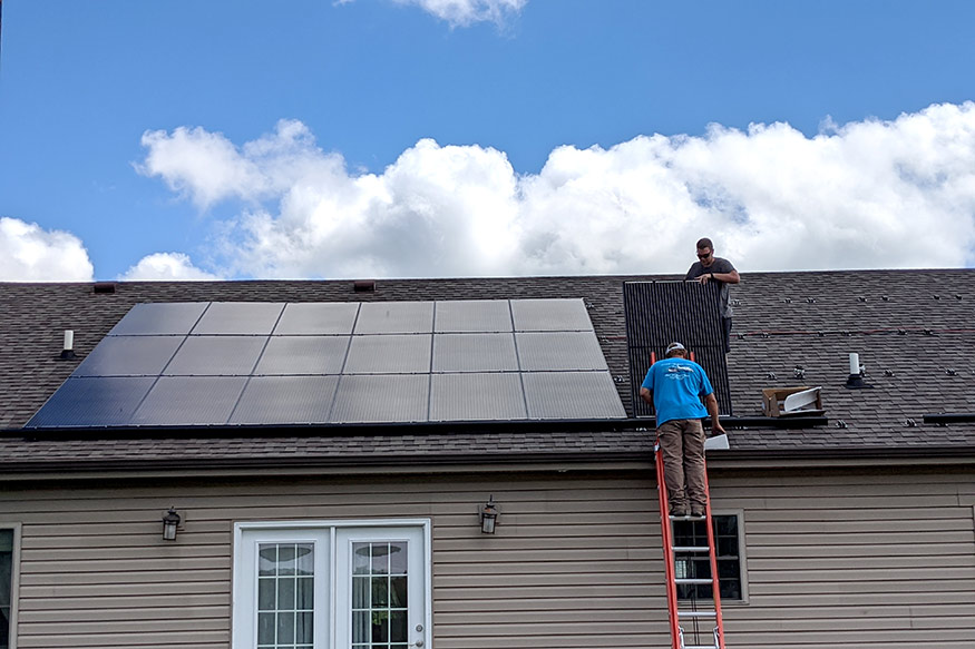 trenton efficiency home solar roof install 5 Trenton Efficiency Home