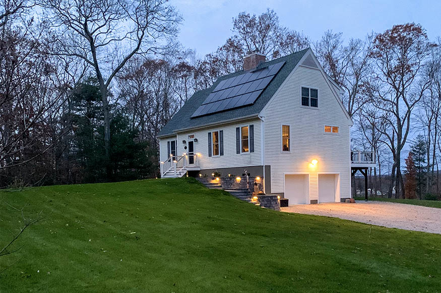 Net-Positive Home in PA 12 ext evening Net-Positive Home in PA